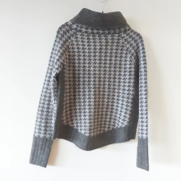 RD STYLE micro  houndstooth plush cowl turtleneck sweater nwt size XS - Picture 4 of 6